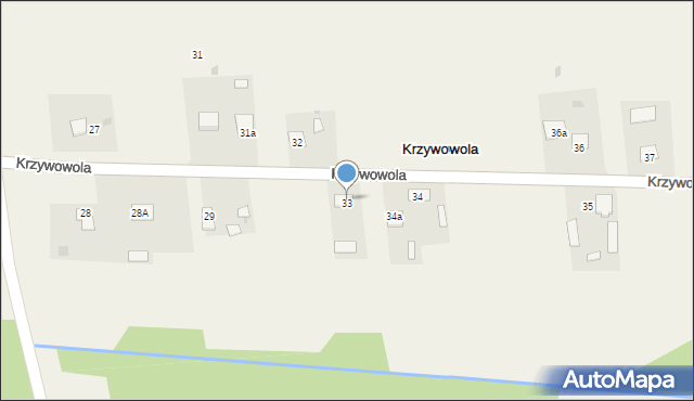 Krzywowola, Krzywowola, 33, mapa Krzywowola