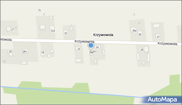 Krzywowola, Krzywowola, 34a, mapa Krzywowola