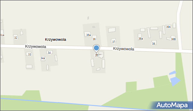 Krzywowola, Krzywowola, 35, mapa Krzywowola