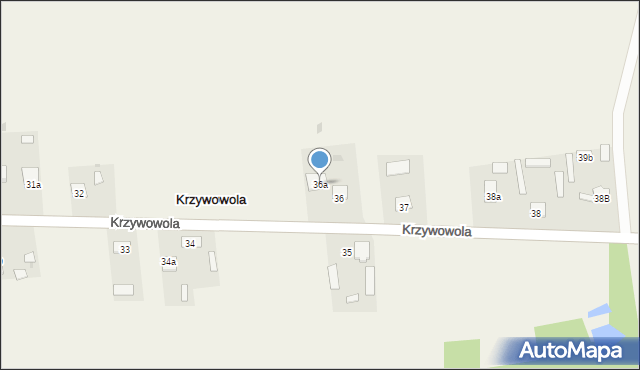 Krzywowola, Krzywowola, 36a, mapa Krzywowola