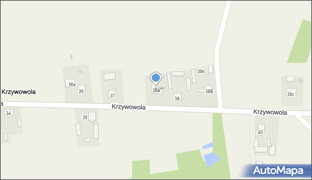 Krzywowola, Krzywowola, 38a, mapa Krzywowola