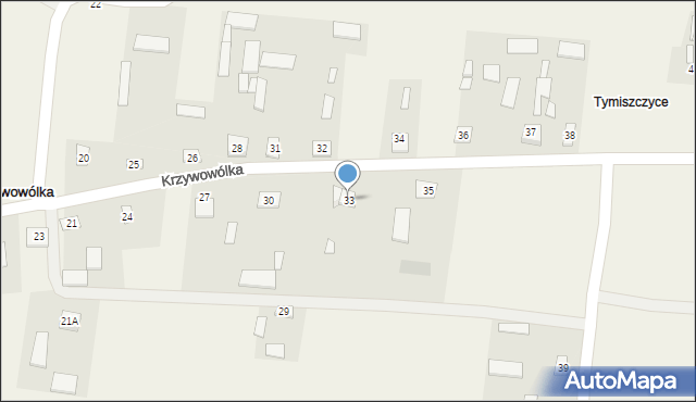 Krzywowólka, Krzywowólka, 33, mapa Krzywowólka