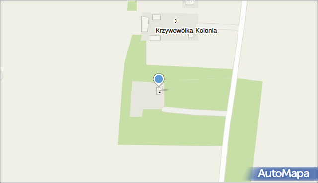 Krzywowólka-Kolonia, Krzywowólka-Kolonia, 2, mapa Krzywowólka-Kolonia