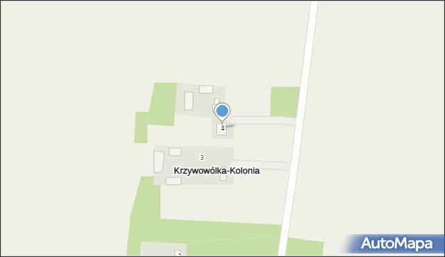 Krzywowólka-Kolonia, Krzywowólka-Kolonia, 4, mapa Krzywowólka-Kolonia