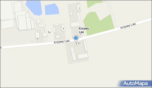 Krzywy Las, Krzywy Las, 4, mapa Krzywy Las