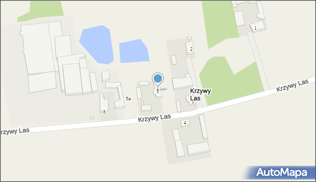 Krzywy Las, Krzywy Las, 5, mapa Krzywy Las