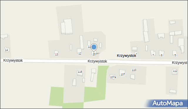 Krzywystok, Krzywystok, 10, mapa Krzywystok