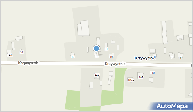 Krzywystok, Krzywystok, 12, mapa Krzywystok