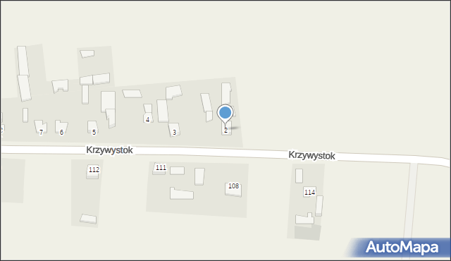 Krzywystok, Krzywystok, 2, mapa Krzywystok