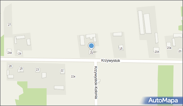 Krzywystok, Krzywystok, 21, mapa Krzywystok