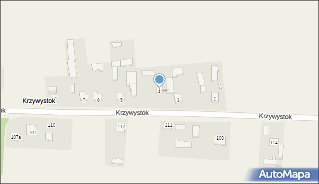 Krzywystok, Krzywystok, 4, mapa Krzywystok