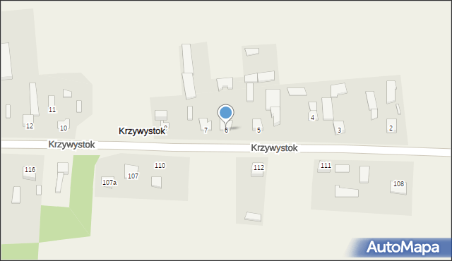 Krzywystok, Krzywystok, 6, mapa Krzywystok