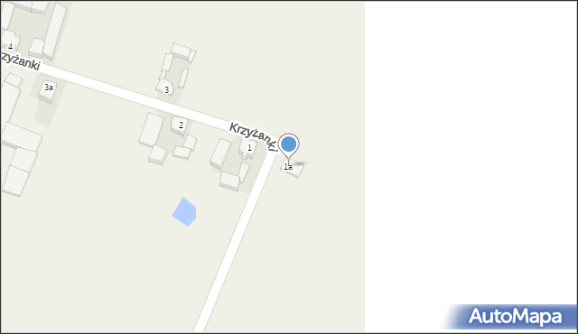 Krzyżanki, Krzyżanki, 1a, mapa Krzyżanki