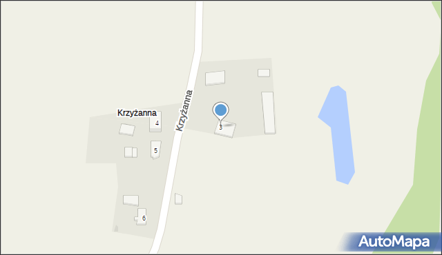 Krzyżanna, Krzyżanna, 3, mapa Krzyżanna