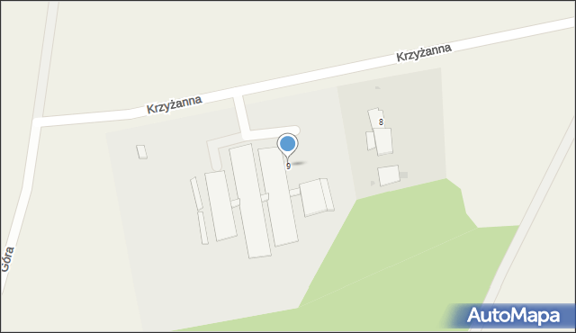 Krzyżanna, Krzyżanna, 9, mapa Krzyżanna