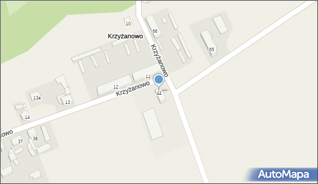 Krzyżanowo, Krzyżanowo, 44, mapa Krzyżanowo