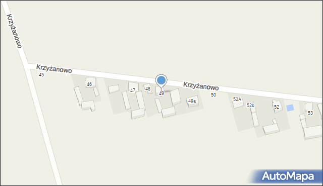 Krzyżanowo, Krzyżanowo, 49, mapa Krzyżanowo