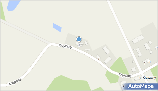 Krzyżany, Krzyżany, 2, mapa Krzyżany