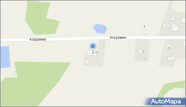 Krzyżewo, Krzyżewo, 6, mapa Krzyżewo