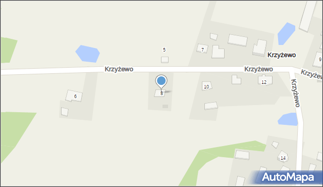 Krzyżewo, Krzyżewo, 8, mapa Krzyżewo