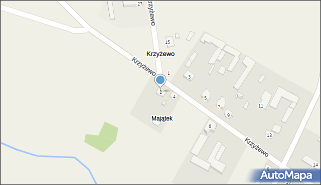 Krzyżewo, Krzyżewo, 2, mapa Krzyżewo