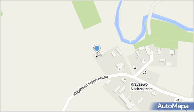 Krzyżewo Nadrzeczne, Krzyżewo Nadrzeczne, 10, mapa Krzyżewo Nadrzeczne