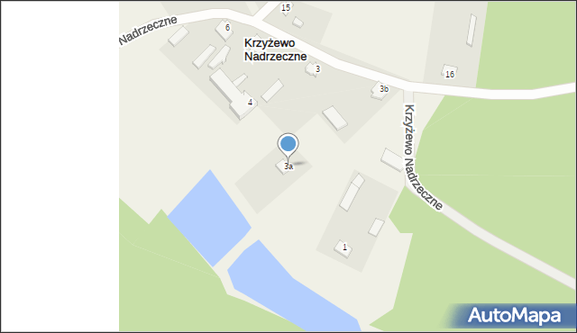 Krzyżewo Nadrzeczne, Krzyżewo Nadrzeczne, 3a, mapa Krzyżewo Nadrzeczne