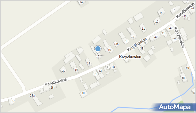 Krzyżkowice, Krzyżkowice, 16, mapa Krzyżkowice