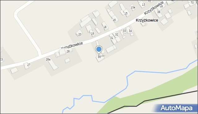 Krzyżkowice, Krzyżkowice, 30, mapa Krzyżkowice