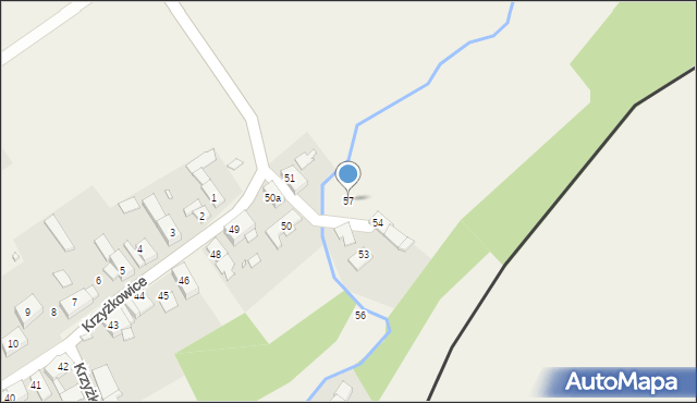 Krzyżkowice, Krzyżkowice, 57, mapa Krzyżkowice