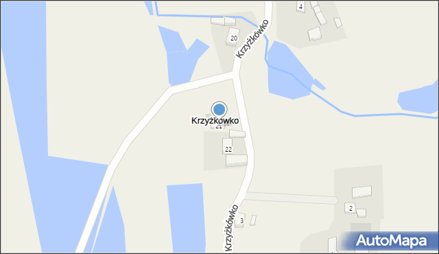 Krzyżkówko, Krzyżkówko, 21, mapa Krzyżkówko