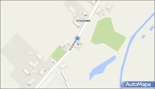 Krzyżowa, Krzyżowa, 3a, mapa Krzyżowa