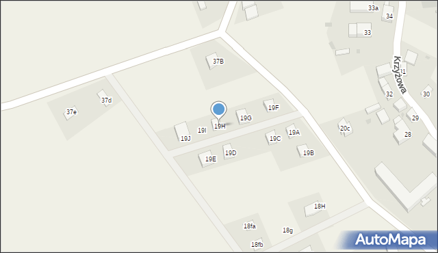 Krzyżowa, Krzyżowa, 19H, mapa Krzyżowa