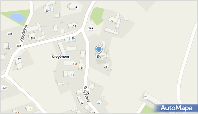 Krzyżowa, Krzyżowa, 35a, mapa Krzyżowa