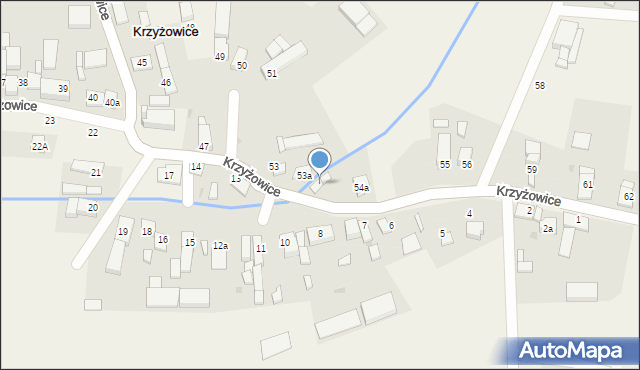 Krzyżowice, Krzyżowice, 54, mapa Krzyżowice