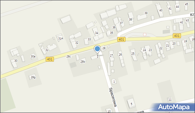 Krzyżowice, Krzyżowice, 28a, mapa Krzyżowice