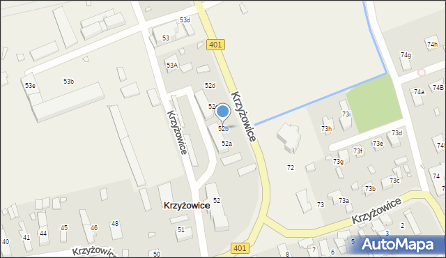 Krzyżowice, Krzyżowice, 52b, mapa Krzyżowice