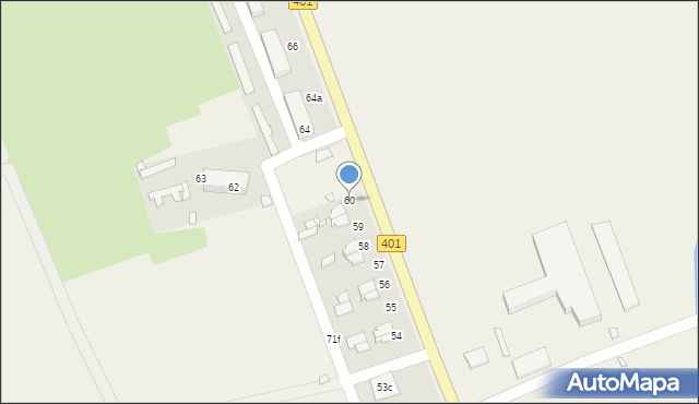 Krzyżowice, Krzyżowice, 60, mapa Krzyżowice