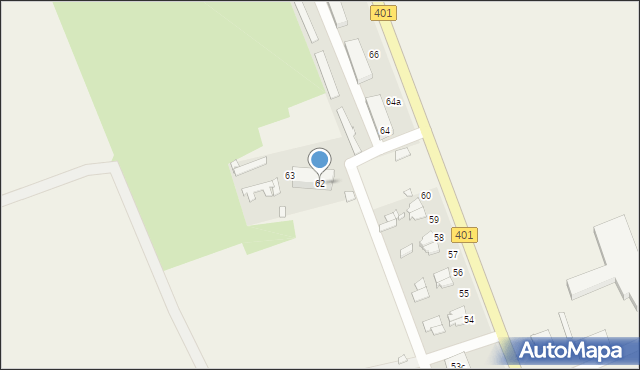 Krzyżowice, Krzyżowice, 62, mapa Krzyżowice