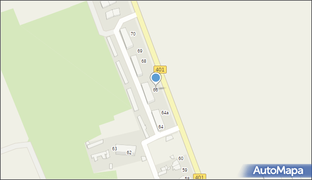 Krzyżowice, Krzyżowice, 66, mapa Krzyżowice