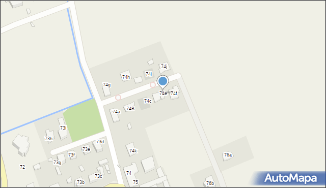 Krzyżowice, Krzyżowice, 74e, mapa Krzyżowice