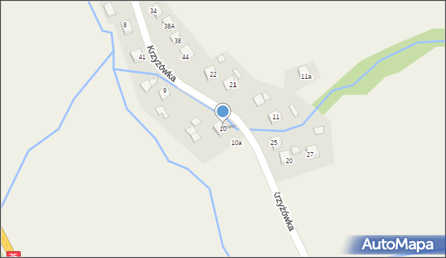 Krzyżówka, Krzyżówka, 10, mapa Krzyżówka