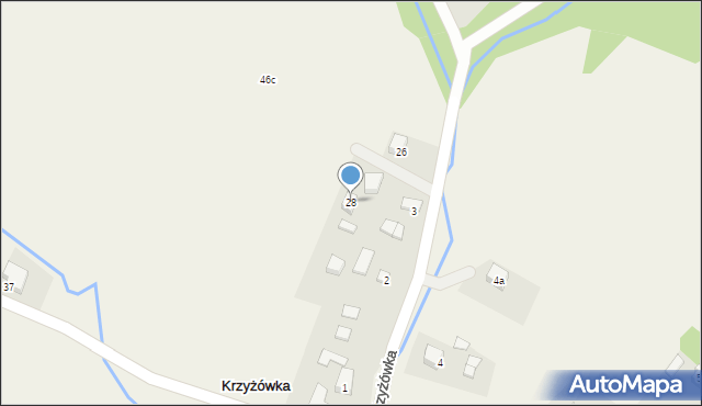 Krzyżówka, Krzyżówka, 28, mapa Krzyżówka