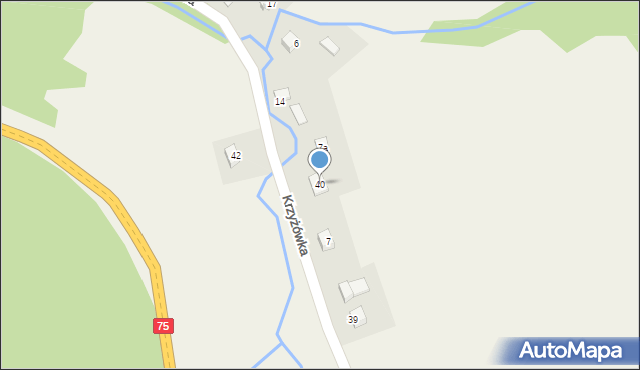 Krzyżówka, Krzyżówka, 40, mapa Krzyżówka