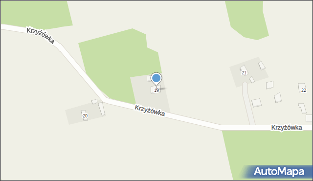 Krzyżówka, Krzyżówka, 19, mapa Krzyżówka