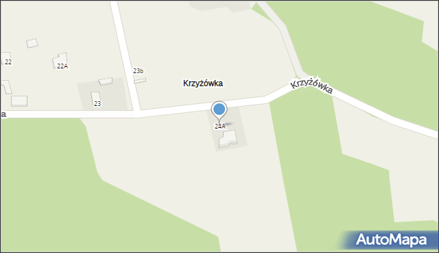 Krzyżówka, Krzyżówka, 24A, mapa Krzyżówka