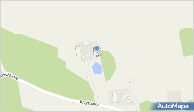 Krzyżówka, Krzyżówka, 26a, mapa Krzyżówka