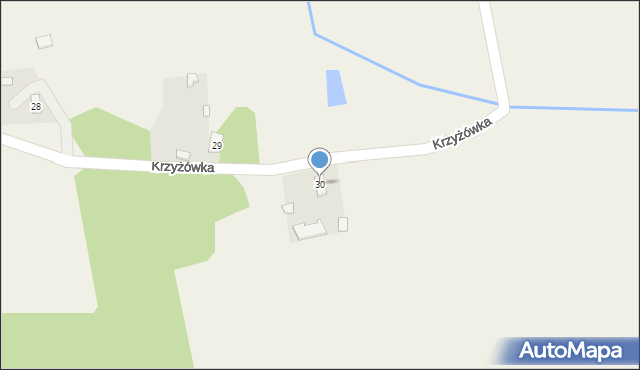 Krzyżówka, Krzyżówka, 30, mapa Krzyżówka