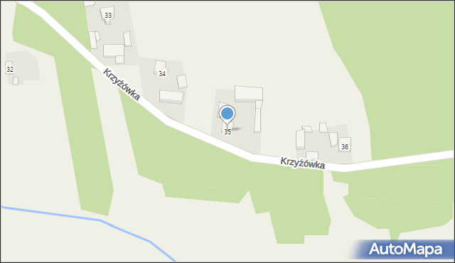 Krzyżówka, Krzyżówka, 35, mapa Krzyżówka