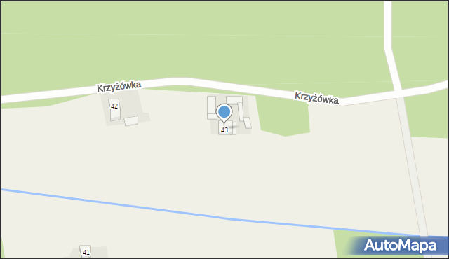 Krzyżówka, Krzyżówka, 43, mapa Krzyżówka